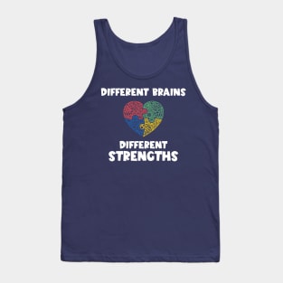 Different brains different strengths autism Tank Top